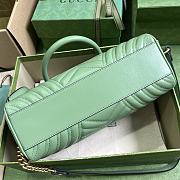 Gucci GG Marmont Small Top Handle Bag Green 27 x 13.5 x 10 cm - 3