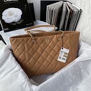 Chanel Classic Shopping Tote Brown Caviar Leather size 37 x 23 x 12 cm - 1