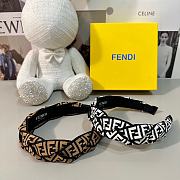 Fendi Headband (White/Brown) - 1