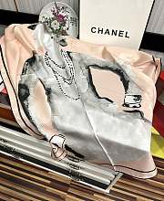 Chanel Pink Silk Scarf 90 x 90 cm - 4