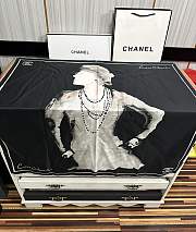 Chanel Black Silk Scarf 90 x 90 cm - 6
