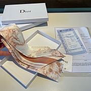 Dior Toile De Jouy Sauvage Mitzah Scarf Pink Silk Twill - 2