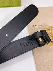 Gucci Leather Belt with Shiny Gold Double G Buckle 3.0 cm - 3