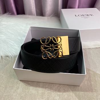 Loewe Embellished Leather Belt Black