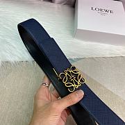 Loewe Embellished Leather Belt Navy Blue - 5