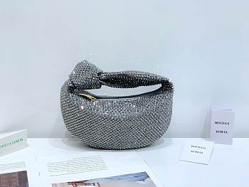 Bottega Veneta Embellished Mini Jodie Bag Silver 28 x 23 x 8 cm