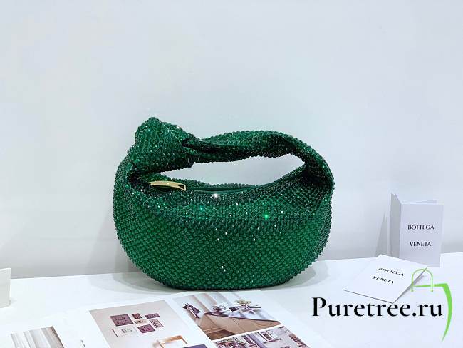 Bottega Veneta Embellished Mini Jodie Bag Green 28 x 23 x 8 cm - 1