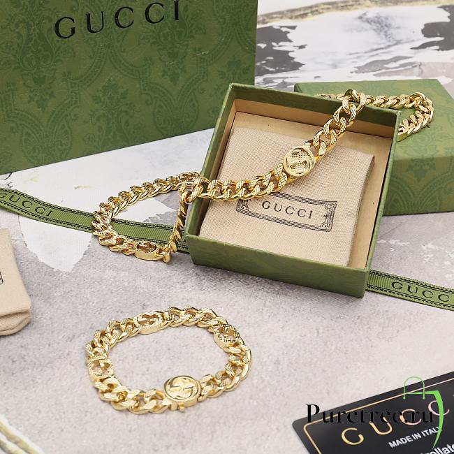 Gucci Set in Gold (Necklace + Bracelet) - 1