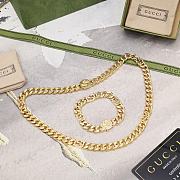 Gucci Set in Gold (Necklace + Bracelet) - 6