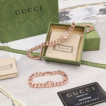 Gucci Set in Rose Gold (Necklace + Bracelet)