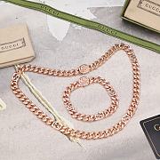 Gucci Set in Rose Gold (Necklace + Bracelet) - 2