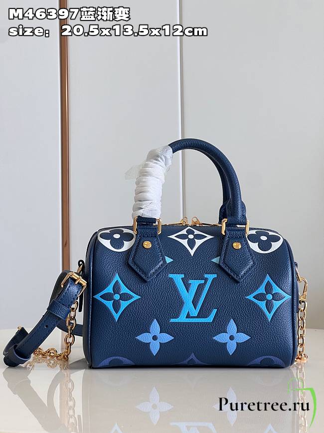 LV Speedy Bandoulière 20 Dégradé Blue M46517 size 20.5x13.5x12 cm - 1