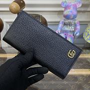 Gucci GG Marmont Leather Long ID Wallet Black size 17.5 x 9 x 2.5 cm - 3