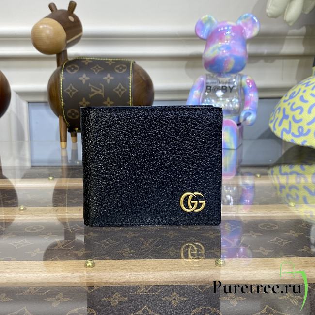 Gucci GG Marmont Leather Bi-Fold Wallet Black size 11 x 9 cm - 1