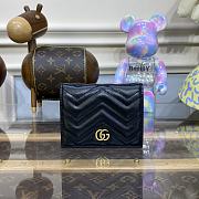 Gucci GG Marmont Card Case Wallet Black size 11 x 8 x 3 cm - 1