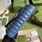 GUCCI GG Marmont Matelassé Mini Bag Blue ‎474575 size 20 x 13 x 6 cm - 6