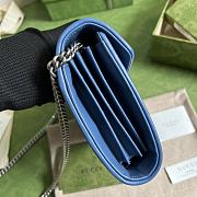 GUCCI GG Marmont Matelassé Mini Bag Blue ‎474575 size 20 x 13 x 6 cm - 5