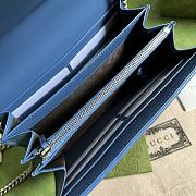 GUCCI GG Marmont Matelassé Mini Bag Blue ‎474575 size 20 x 13 x 6 cm - 3