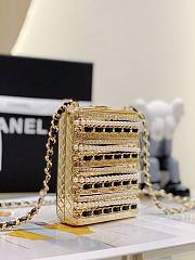 Chanel 22k Small Evening Bag Gold Color 11 x 9 x 4.5 cm - 4