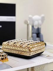 Chanel 22k Small Evening Bag Gold Color 11 x 9 x 4.5 cm - 3