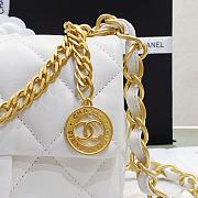 Chanel Small Flap Bag White Lambskin AS4012 size 21x12x7 cm - 3