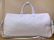 LV Keepall Bandoulière 50 Optic White M21845 size 50x29x23 cm - 4