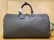 LV Keepall Bandoulière 50 Dark Shadow Grey size 50x29x23 cm - 1