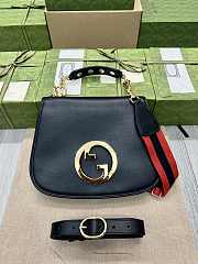 Gucci Blondie Black Leather Shoulder Bag 29 x 22 x 7 cm - 1