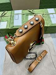 Gucci Blondie Brown Leather Shoulder Bag 29 x 22 x 7 cm - 3