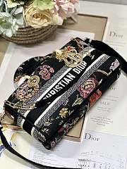 Dior Medium Lady D-Joy Bag Black Multicolor Dior Petites Fleurs - 2