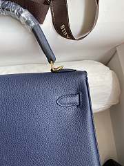 Hermes Kelly Navy Blue Togo Leather Gold Hardware 25cm - 5