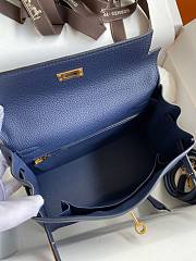 Hermes Kelly Navy Blue Togo Leather Gold Hardware 25cm - 3