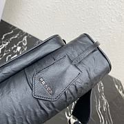 Prada Nappa Antique Leather Multi-Pocket Black Shoulder Bag 22x10.5x7 cm - 6
