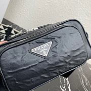 Prada Nappa Antique Leather Multi-Pocket Black Shoulder Bag 22x10.5x7 cm - 4