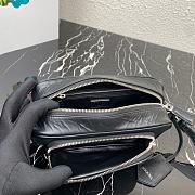 Prada Nappa Antique Leather Multi-Pocket Black Shoulder Bag 22x10.5x7 cm - 3