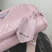 Prada Nappa Antique Leather Multi-Pocket Pink Shoulder Bag 22x10.5x7 cm - 6