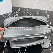 Prada Nappa Antique Leather Multi-Pocket Gray Shoulder Bag 22x10.5x7 cm - 6