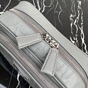 Prada Nappa Antique Leather Multi-Pocket Gray Shoulder Bag 22x10.5x7 cm - 4