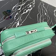 Prada Nappa Antique Leather Multi-Pocket Green Shoulder Bag 22x10.5x7 cm - 5