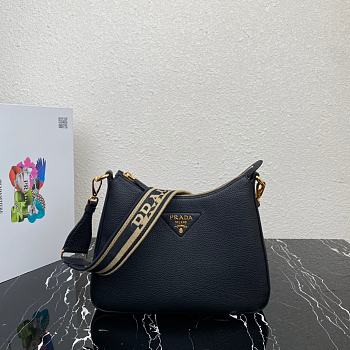 Prada Black Leather Bag 1BC178 size 32 x 25.5 x 7.5 cm