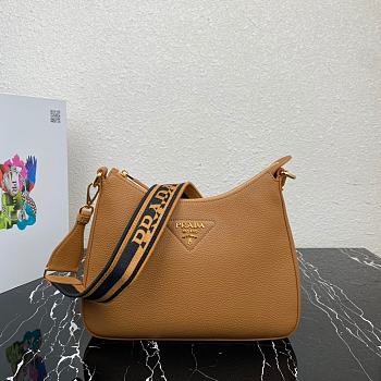Prada Brown Leather Bag 1BC178 size 32 x 25.5 x 7.5 cm