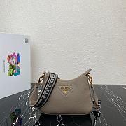Prada Clay Gray Leather Shoulder Bag size 24 x 18 x 6 cm - 1