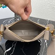 Prada Clay Gray Leather Shoulder Bag size 24 x 18 x 6 cm - 6