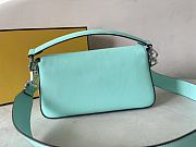 Fendi Medium Baguette in Tiffany Blue Leather with Sterling Silver - 2