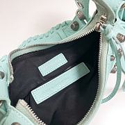 Balenciaga Le Cagole Xs Shoulder Bag Green Aqua/Silver 26x16x8 cm - 6