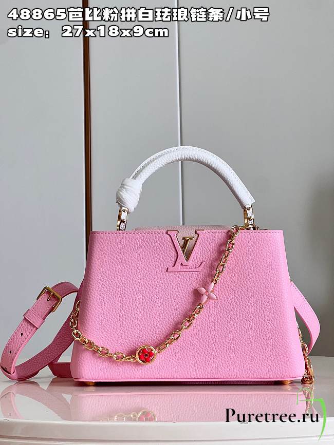 LV Capucines BB Rose Pink/Cream White size 27x18x9cm - 1