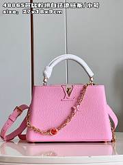 LV Capucines BB Rose Pink/Cream White size 27x18x9cm - 1
