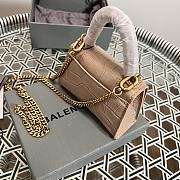 Balenciaga Hourglass Mini Handbag Crocodile In Beige 14x11.5x4.5 cm - 3