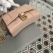 Balenciaga Hourglass Mini Handbag Crocodile In Beige 14x11.5x4.5 cm - 2