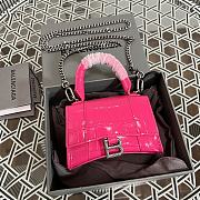 Balenciaga Hourglass Mini Handbag Crocodile In Pink 14x11.5x4.5 cm - 1
